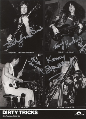 Original signiertes "Dirty Tricks" Polydor Promotion Foto