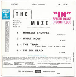 The Maze - Harlem Shuffle 4-Track EP back